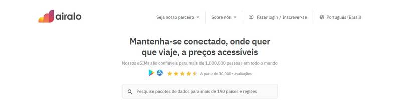O Airalo é uma das operadoras mais procuradas para adquirir pacotes de dados para viagens internacionais