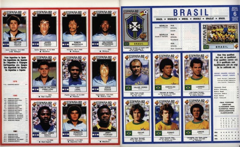 Álbum oficial da Copa do Mundo de 1982 lançado pela Panini