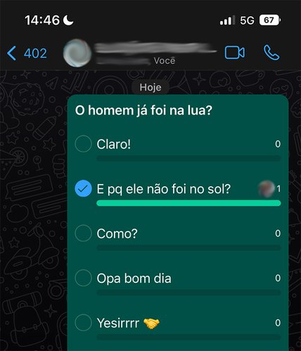 WhatsApp enquete