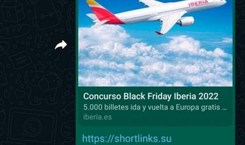 Novo golpe do WhatsApp divulga sorteio de viagens na Black Friday