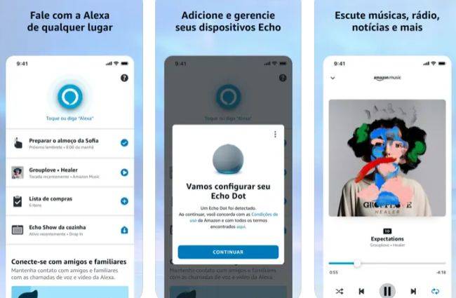 O app é necessário para conectar o dispositivo à internet.