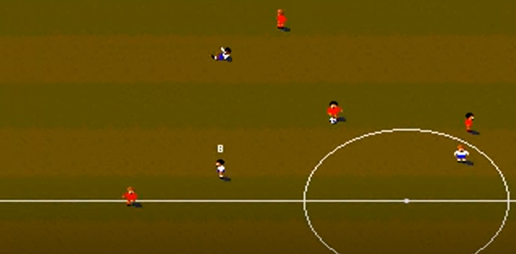 O esporte ganha ainda mais camadas táticas com direito a uma câmera superior que permite uma visão completa da ação em campo. Antes de FIFA e PES, Sensible Soccer era um dos jogos mais populares!