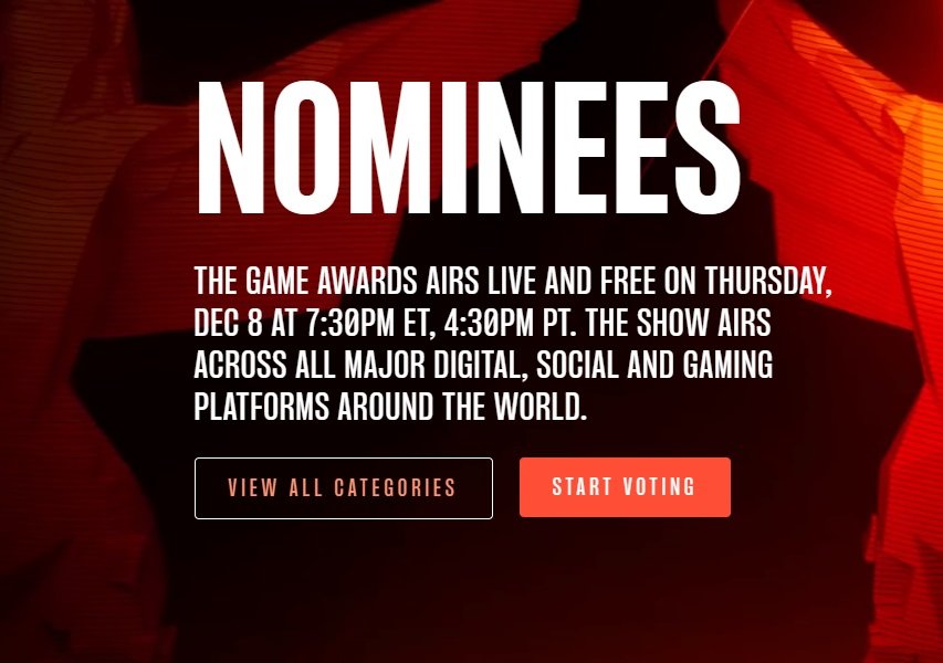 Como votar nos jogos indicados da The Games Awards?