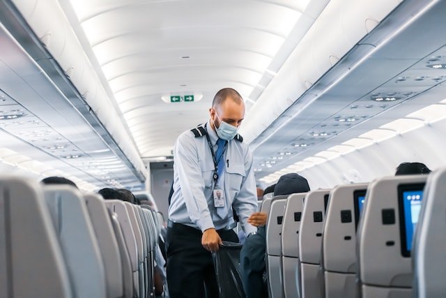 Em alguns voos, os passageiros podem usar Wi-Fi para enviar mensagens de texto via internet.