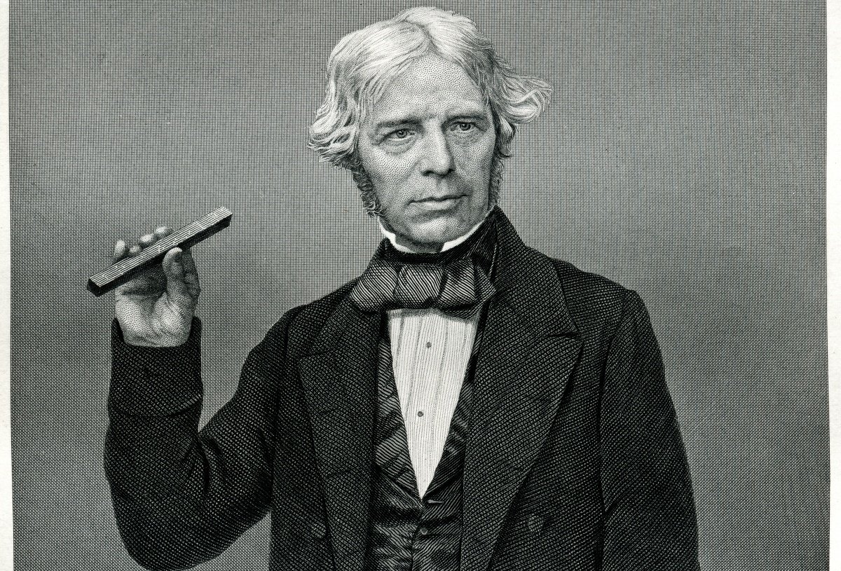 Gravura mostra o cientista inglês Michael Faraday