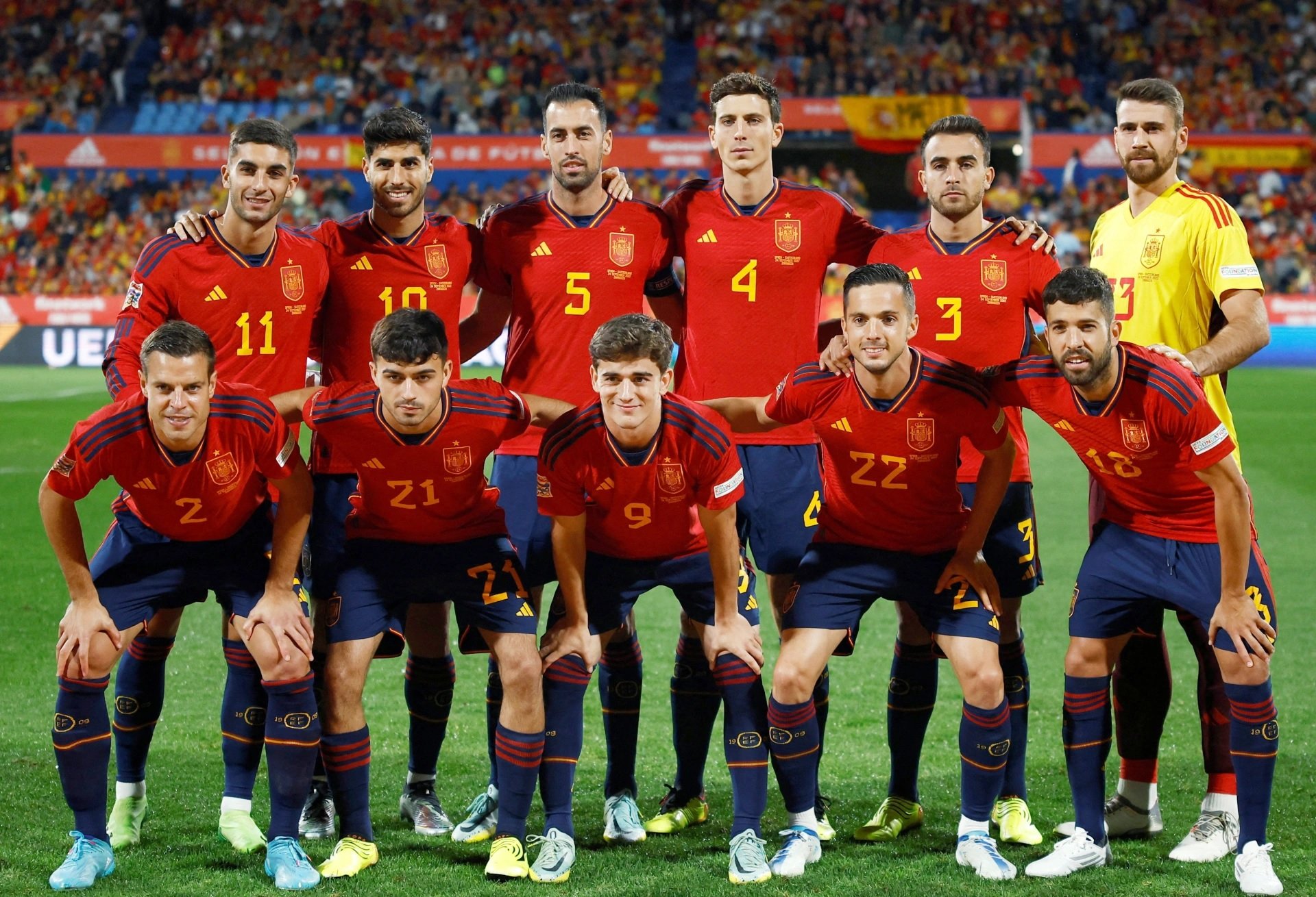 A seleção da Espanha busca o seu segundo título da Copa do Mundo