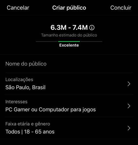 Nos anúncios do Instagram você pode especificar o público que irá visualizar sua postagem patrocinada