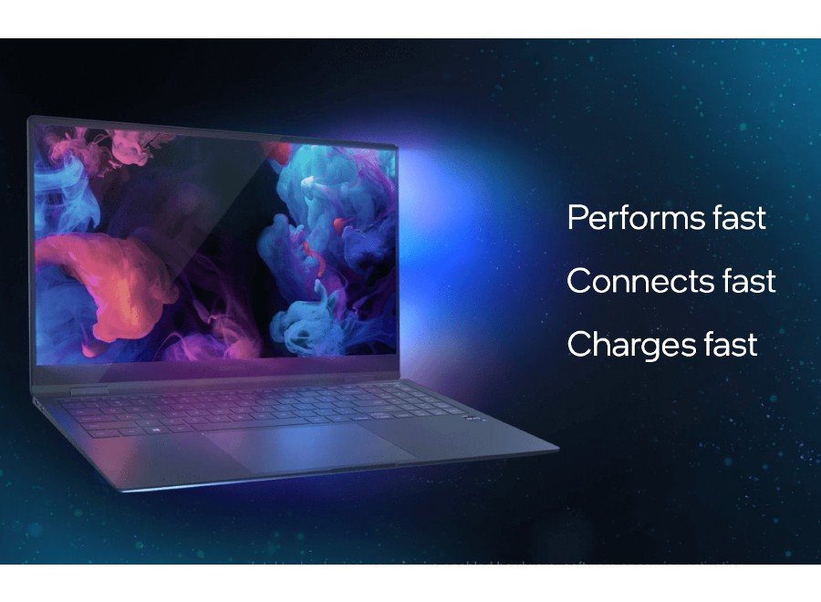 Laptops com selo Intel Evo são projetados para entregar operação rápida, eficiente, com foco em mobilidade e produtividade.