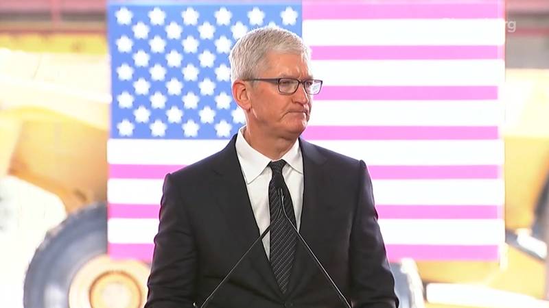 Tim Cook em evento nesta terça-feira (6)