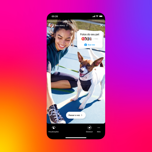 Passar adiante Instagram