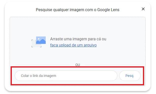 Clique com o botão direito do mouse e selecione a opção "Colar", ou aperte as teclas CTRL + V para colar a URL no campo