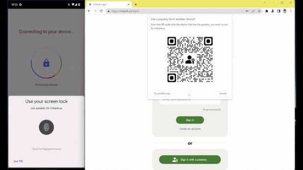 Para fazer a autenticação do Google Passkey, você pode usar um aparelho com iOS ou Android