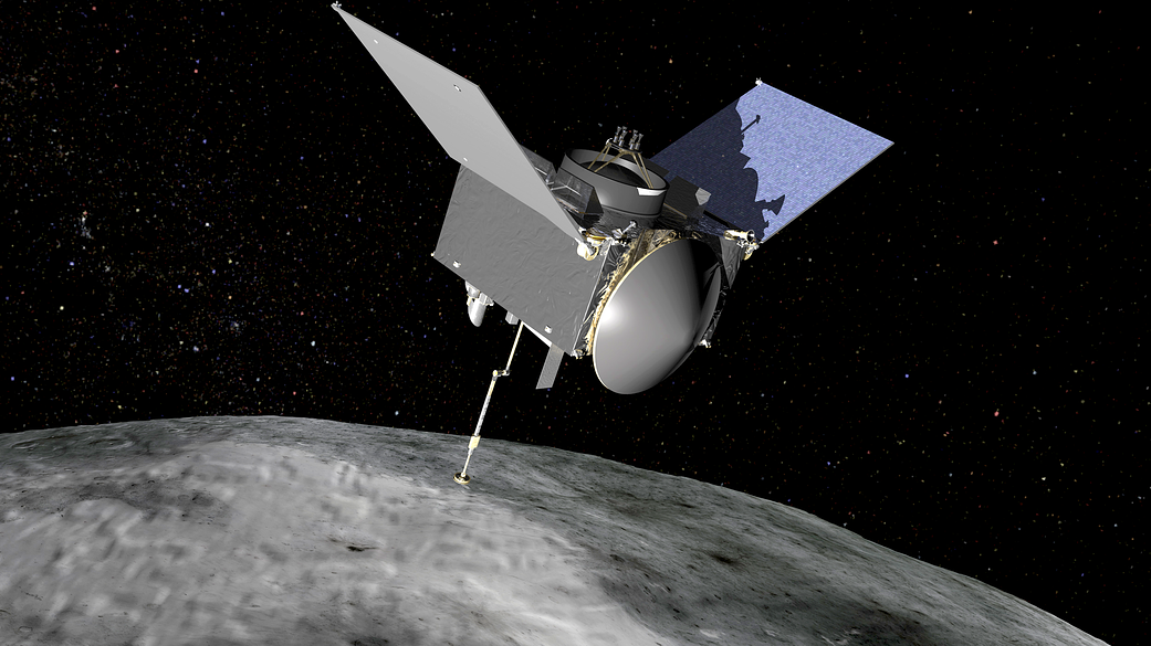 Representação artística da sonda OSIRIS-REx da NASA.