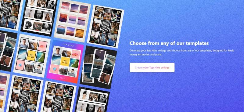 O app exclusivo para iPhone permite personalizar o template do Top Nine.