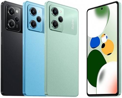 O novo aparelho Redmi Note 12 Pro Speed Edition vem nas cores preto, azul e verde.