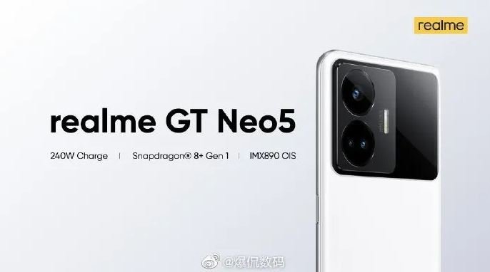 Outros rumores apontam que o GT Neo 5 será lançado com tela AMOLED de 6,7 polegadas e resolução de 1,5K.