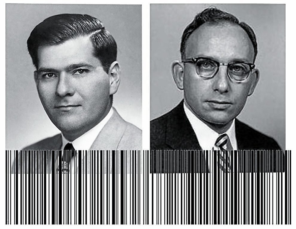 Norman Joseph Woodland e Bernard Silver foram os inventores do famoso código de barras