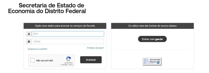 No site do Distrito Federal é possível consultar o IPTU pelo CPF