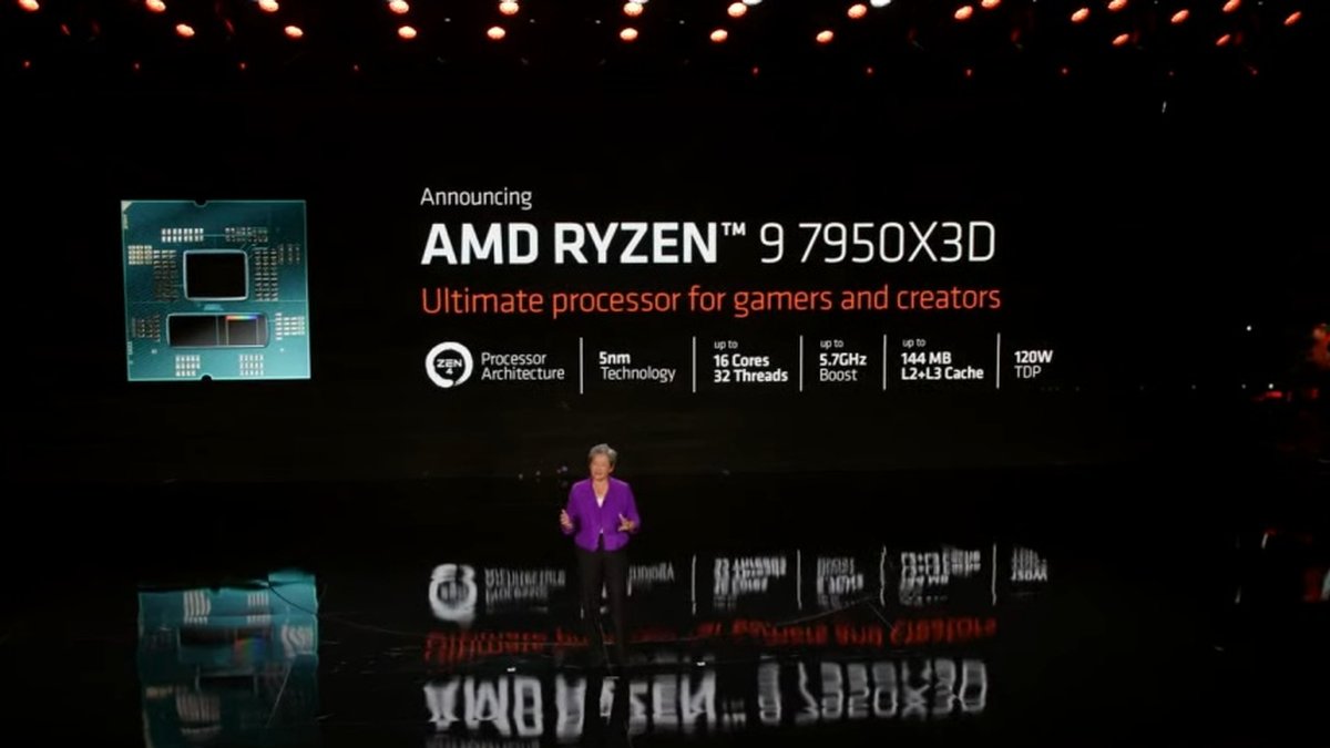 CPU AMD Ryzen 9 7950X3D é 5,6% mais rápido em jogos do que o Intel Core  i9-13900K