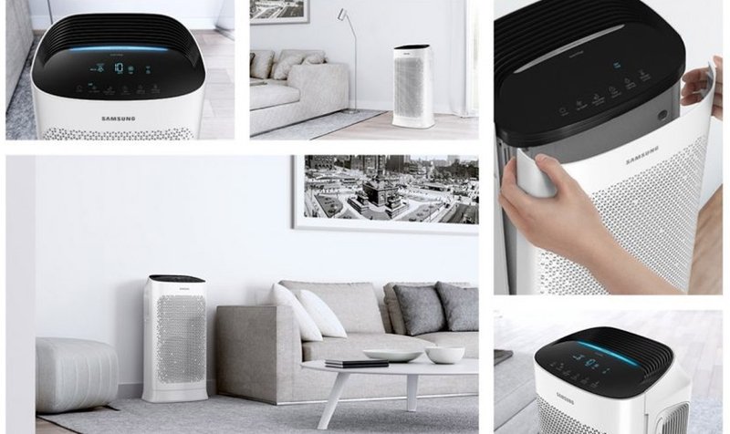 É possível acessar as informações do Smart Air Purifier em qualquer lugar por meio do aplicativo Samsung Smart Things.