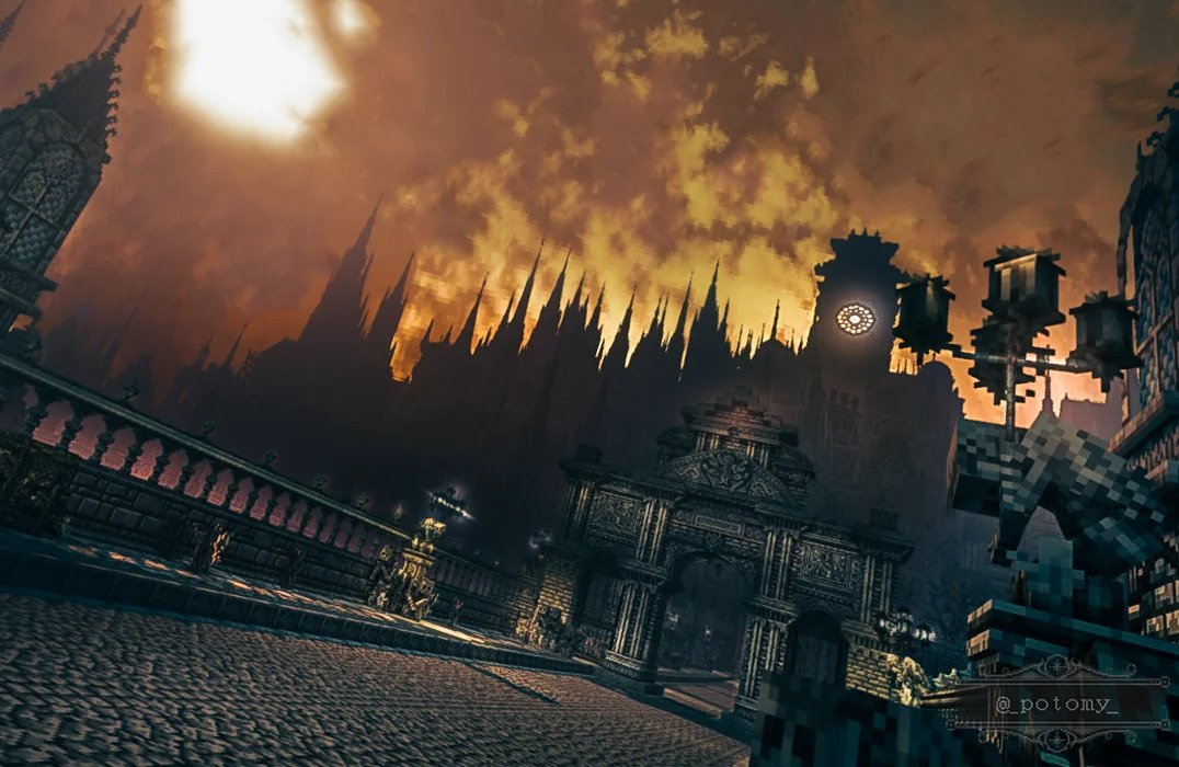 Bloodborne chega ao PC na forma de uma recriação em Minecraft - Adrenaline