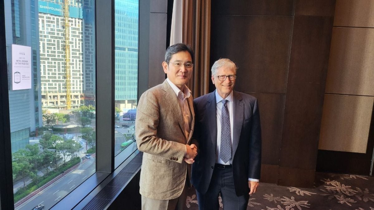 Bill Gates e Lee Jae-Yong, presidente da Samsung.