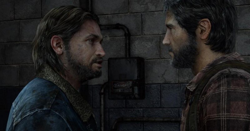 Joel e seu irmão Tommy durante um encontro em The Last of Us. (Fonte: Sony/Divulgação)