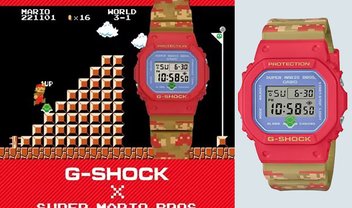 Relógio Super Mario Bros. da G-Shock chega ao Brasil