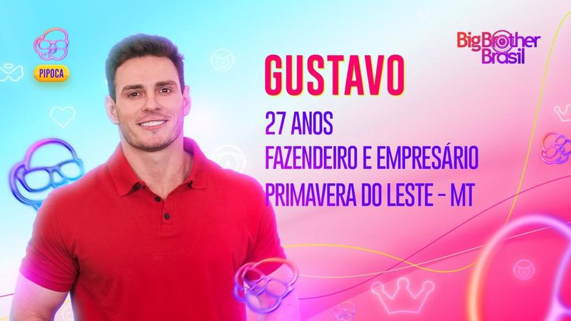 Gustavo, brother do grupo Pipoca do BBB 23