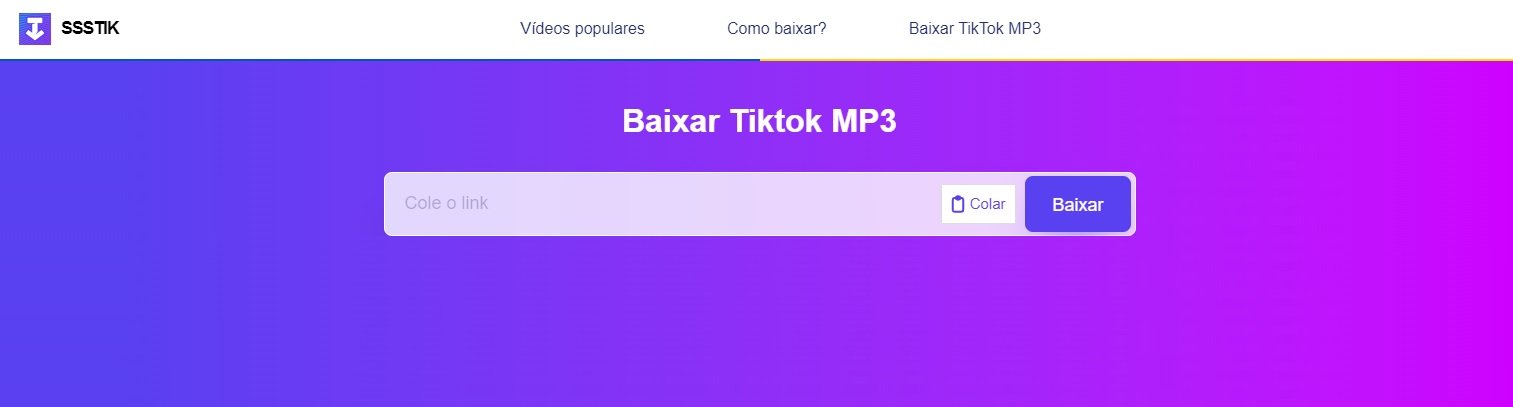 No site SSSTIK é possível fazer o download dos áudios dos vídeos do TikTok