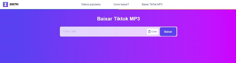 No site SSSTIK é possível fazer o download dos áudios dos vídeos do TikTok