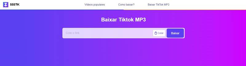 No site SSSTIK é possível fazer o download dos áudios dos vídeos do TikTok