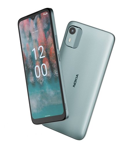 Nokia C12 tem três opções de cores: preto, azul e esverdeado