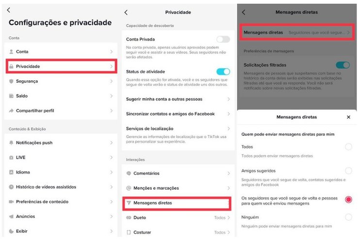 É possível escolher a configuração da DM desde novembro.