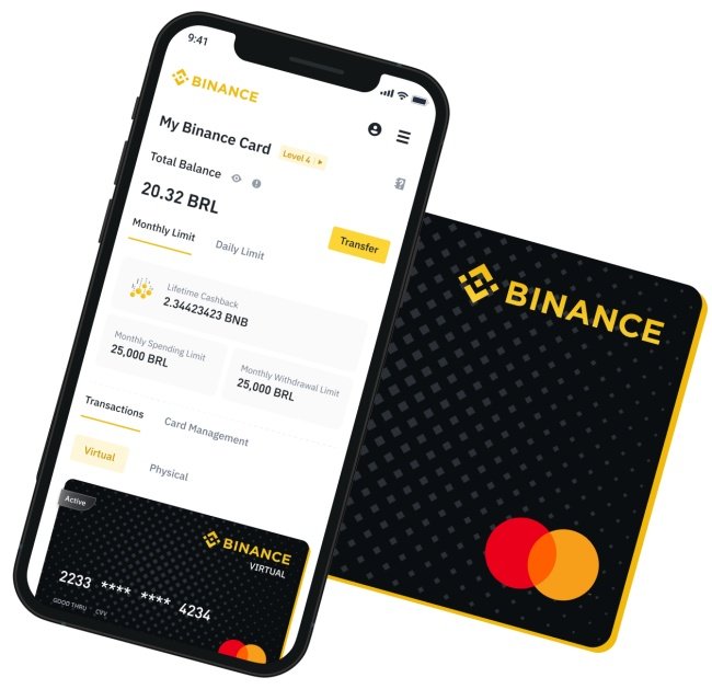 O Binance Card tem versão física e virtual e permite usar até 14 criptomoedas nas transações.