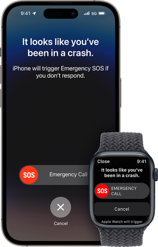 O sensor de acidentes está presente no iPhone 14 e nos Apple Watches mais recentes.