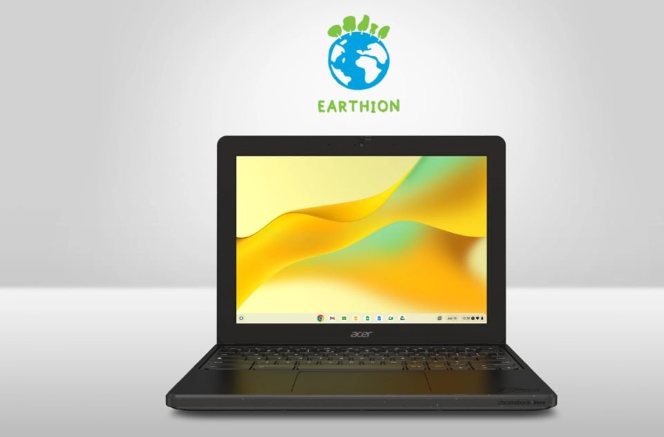 Ecológico, o Chromebook Vero 712 faz parte do programa Earthion da Acer.