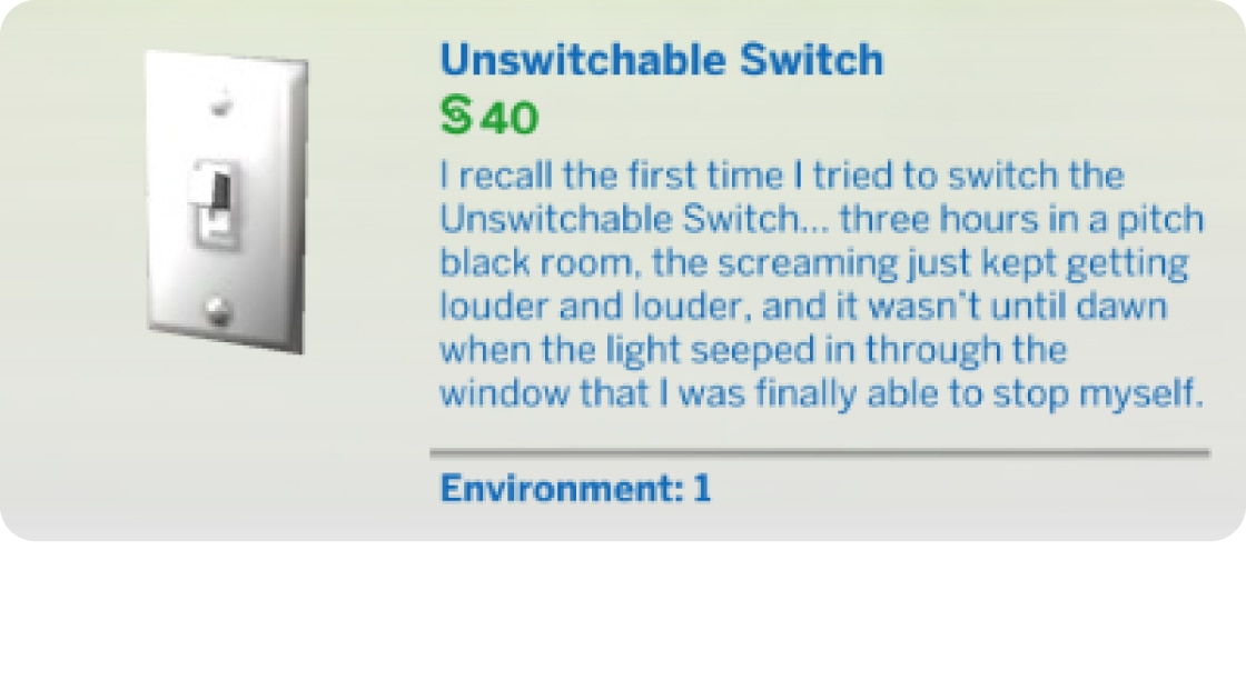 Interruptor de parede no The Sims 4