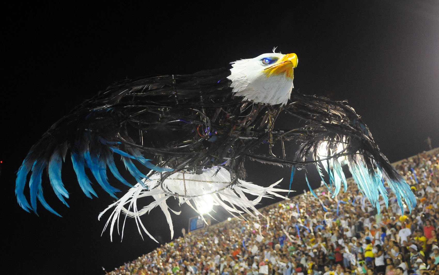 O drone que a Portela levou para a avenida em 2014 foi o grande sucesso do carnaval daquele ano