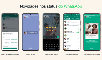 WhatsApp status ganha 'melhores amigos', mensagens por voz e mais