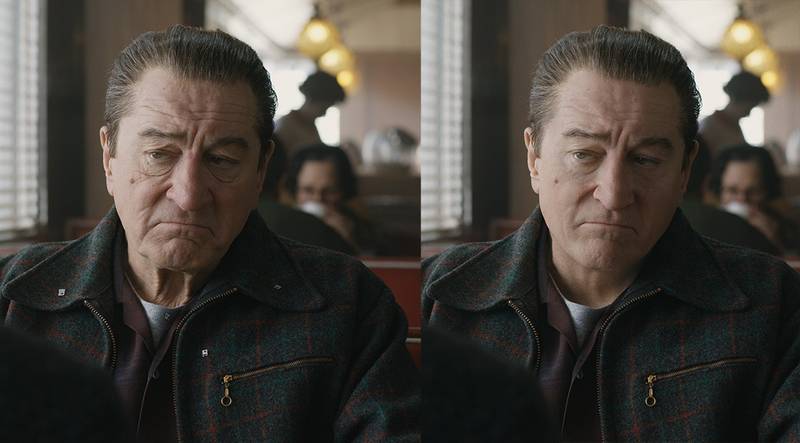 Robert De Niro foi rejuvenescido em alguns anos para atuar em O Irlandês.