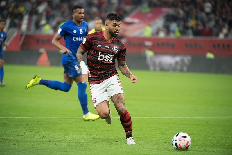Gabigol está confirmado para a partida contra o Al-Hilal. (Fonte: Flamengo/Alexandre Vidal/Reprodução)