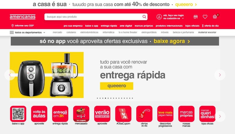 Site da Americanas já estava em queda no tráfego antes da empresa revelar os problemas financeiros.