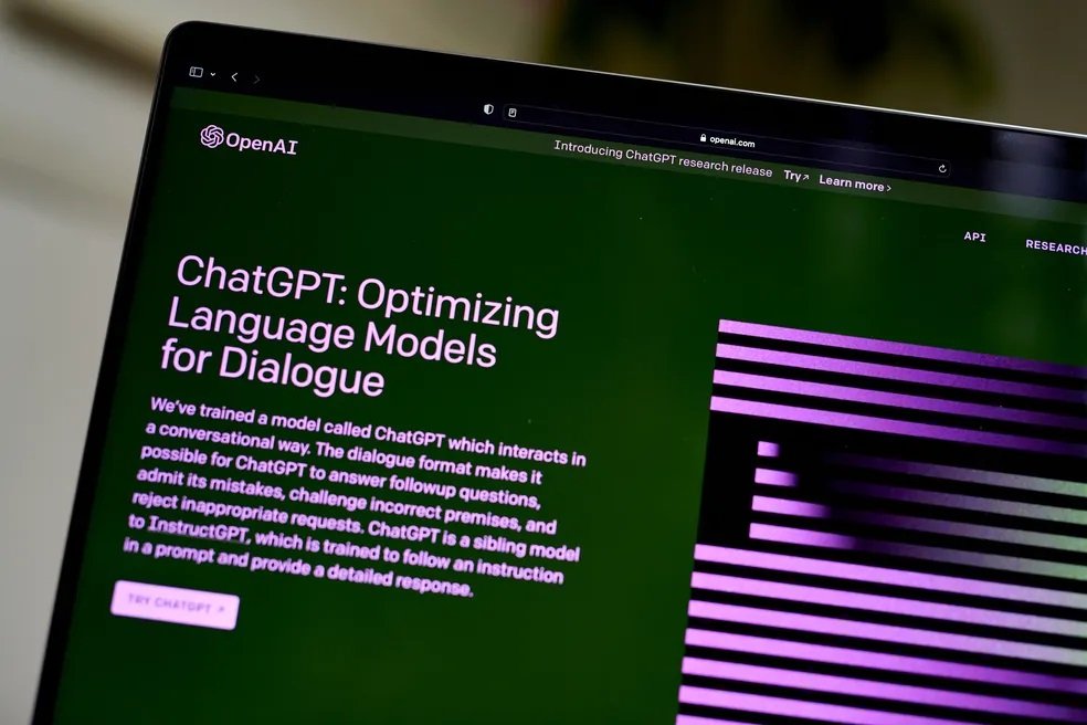 ChatGPT é um chatbot programado com inteligência artificial desenvolvido pela Open AI. (Getty Images/Reprodução)