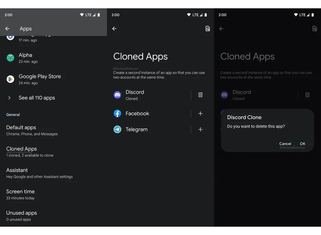 Android 14 permitirá clonar aplicativos