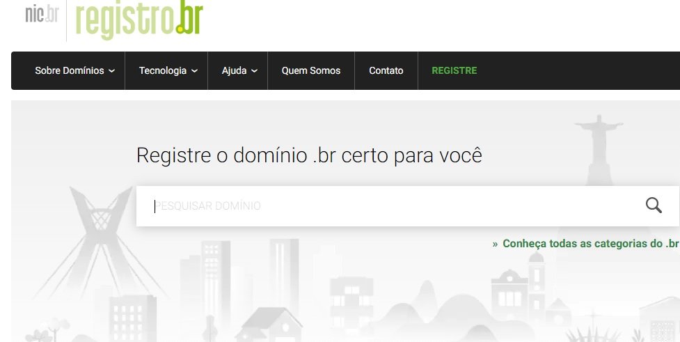 Você pode comprar um domínio para o site de vendas no Registro.br