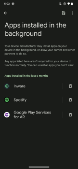 Captura de tela do novo menu no Android.