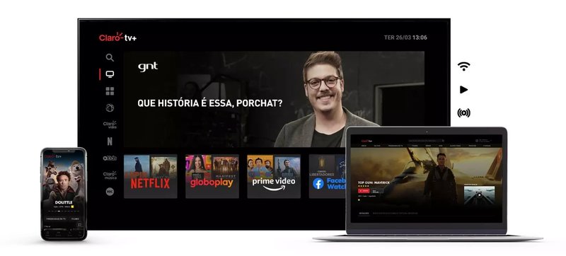 A Claro é uma das operadoras de TV que oferece serviço de IPTV aos seus assinantes