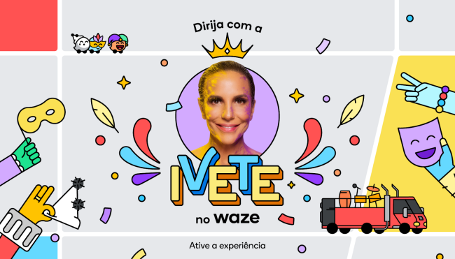 Foliões poderão usar a voz da Ivete Sangalo no Waze durante o carnaval.