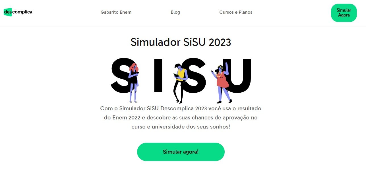 Simulador SISU 2023 - Me Salva! ENEM